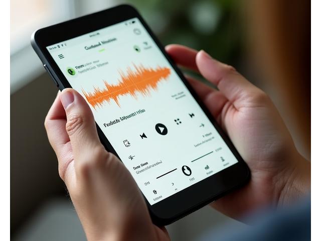 A clean, modern audio player interface displaying a meditation track, symbolizing ease of access to guided sessions.